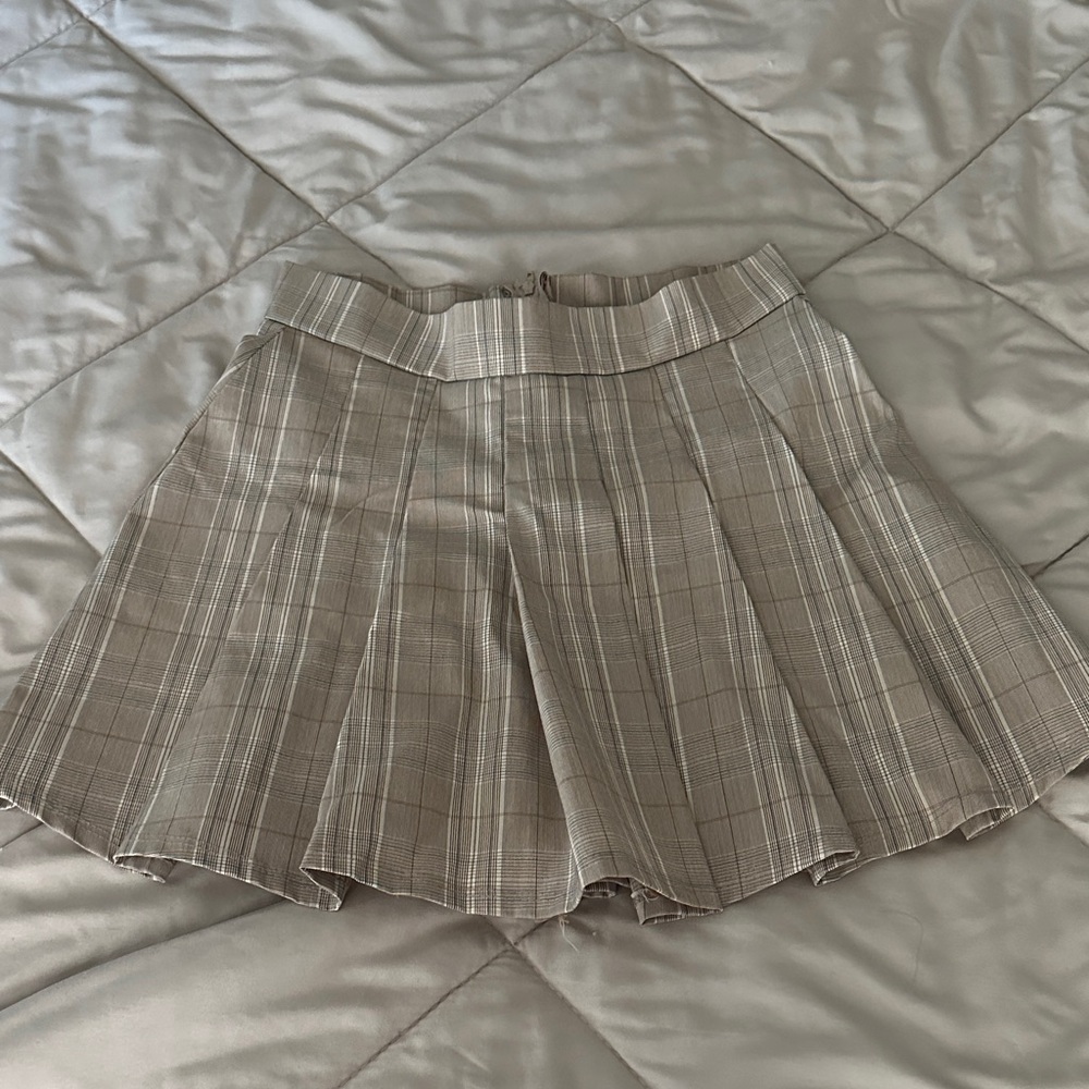 Plaid Tan skirt